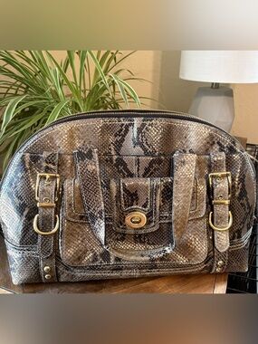 Vintage Coach Hampton Miranda python Satchel- OBO